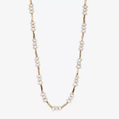 Monet Jewelry Womens White 17 Inch Collar Necklace