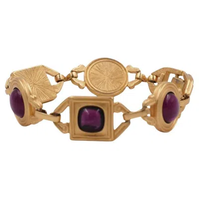 Pre-owned Monet Purple Cabachon Bracelet