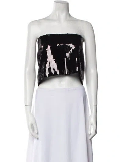 Pre-owned Monet Sequin Embellishments Mini Skirt In Black