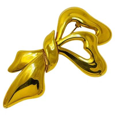 Pre-owned Monet Signed Gold Tone Designer Brooch In Multi