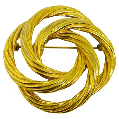 Pre-owned Monet Signed Vintage Gold Tone Designer Brooch In Multi