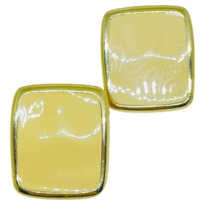 Pre-owned Monet Signed Vintage Gold Tone Enamel Designer Clip On Earrings In Multi