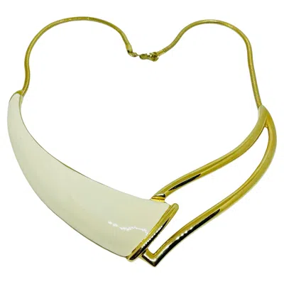 Pre-owned Monet Signed Vintage Gold Tone Enamel Designer Necklace In Multi