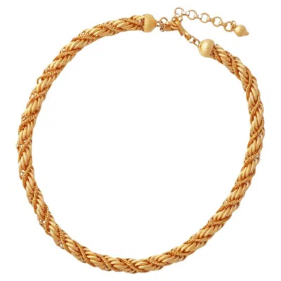 Pre-owned Monet Twisted Rope Chain Choker Necklace By , 1980s In Multi