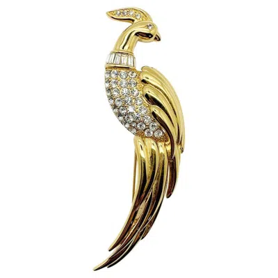 Pre-owned Monet Vintage  Bird Of Paradise Statement Brooch 1980s In Multi