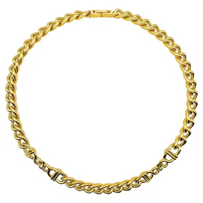 Pre-owned Monet Vintage  Gold Plated Fancy Link Chain Excellent Condition 1980s In Multi