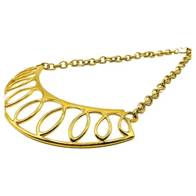 Pre-owned Monet Vintage  Loop Panel Necklace 1980s In Multi