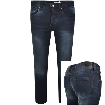 Money Clothing Money Ape Embossed Dark Wash Jeans Blue