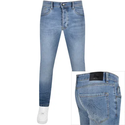 Money Clothing Money Ape Embossed Slim Fit Jeans Blue