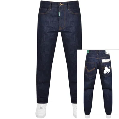 Money Clothing Money Ape Raw Dollar Jeans Dark Wash Blue