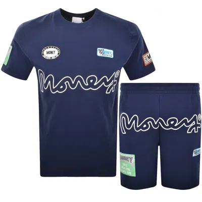 Money Clothing Money Patch T Shirt And Short Set Navy