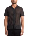 Monfrere Men's Bond Sheer Mesh Shirt In Mesh Noir
