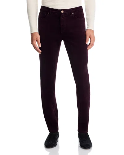 Monfrere Brando Slim Fit Needle Cord Jeans In Purple