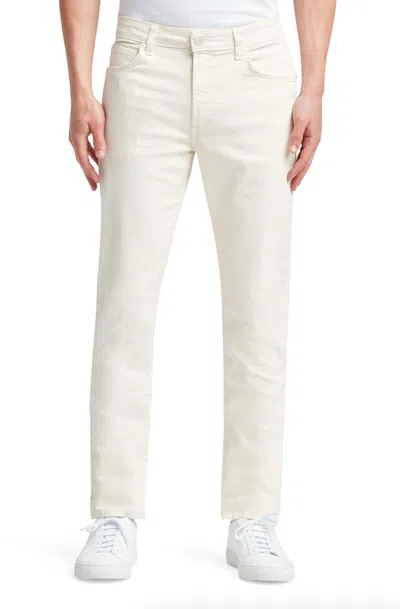 Monfrere Greyson Contrast Stitch Skinny Jeans In White