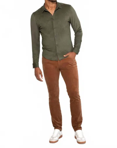 Monfrere Brando Velvet Slim Fit Jeans In Saddle In Brown