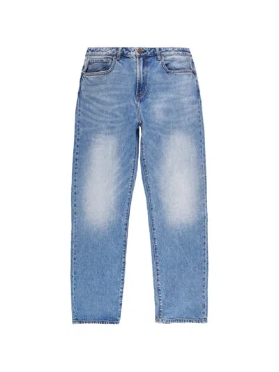 Monfrere Caine Whiskered Straight-leg Jeans In Blue