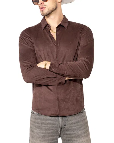 Monfrere Cooper Sueded Shirt In Brown