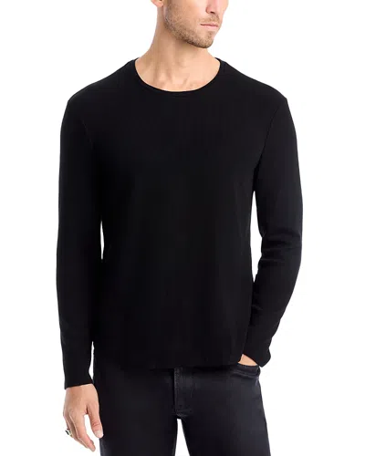 Monfrere Dann Long Sleeve Ribbed Tee In Black