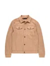 Monfrere Dean Buttoned Jacket In Brown