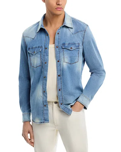 Monfrere Eastwood Faded Denim Shirt Jacket In Agoura