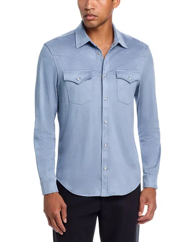 Monfrere Eastwood Sueded Shirt In Blue