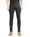 Monfrere Greyson Coated Skinny Fit Jeans In Coated Noir In Black