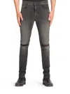Monfrere Greyson Distressed Jean In Oxford In Blue