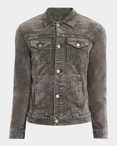 Monfrere Men & Apos;s Dean Velvet Vintage Carbon Jacket In Gray