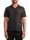 Monfrere Men's Bond Sheer Mesh Shirt In Black