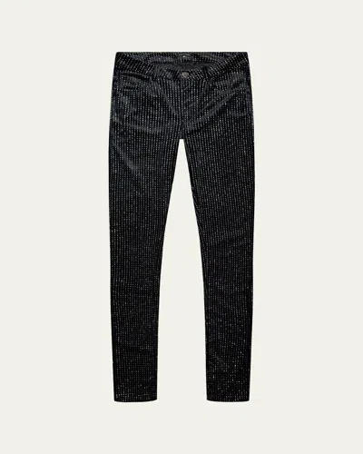 Monfrere Men's Brando Black And Silver Denim Skinny Jeans In Rodeo Drive