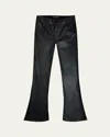 Monfrere Men's Clint Coated Denim Flare Jeans In Coated Noir
