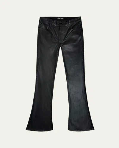 Monfrere Men's Clint Coated Denim Flare Jeans In Clint Coated Noir