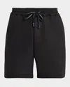 Monfrere Men's Coated Relaxed-fit Drawstring Shorts In Black