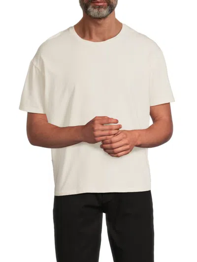 Monfrere Men's Dann Drop Shoulder Stretch Cotton T-shirt In White