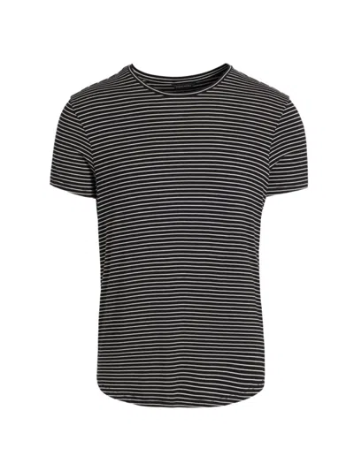 Monfrere Men's Dann Striped Crewneck T-shirt In Noir Stripe