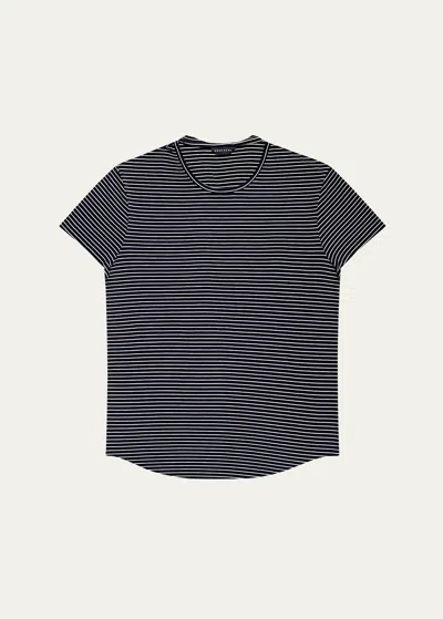 Monfrere Men's Dann Striped T-shirt In Navy Stripe