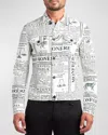 Monfrere Monfrère Dean Daily Newspaper Print Trucker Jacket In Mf Daily