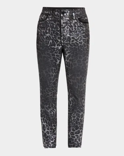 Monfrere Men's Greyson Leopard Skinny Jeans In Black