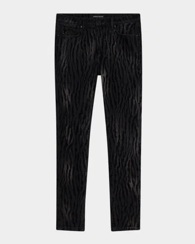 Monfrere Men's Greyson Tiger Skinny Jeans In Noir Tigre