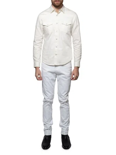 Monfrere Men's Long Sleeve Eastwood Western Shirt In White