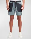 Monfrere Men's Mfvla1 Two-tone Denim Shorts In Indigo