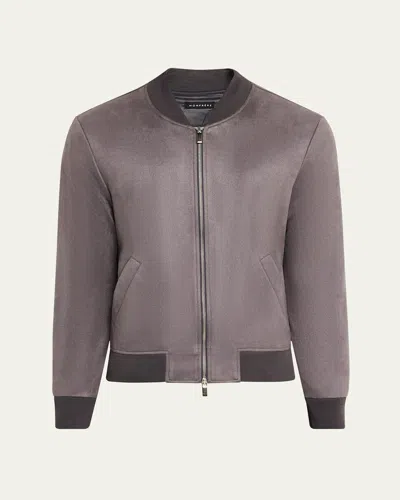 Monfrere Men's Micro Faux-suede Maverick Jacket In Carbon