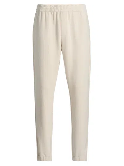 Monfrere Men's Noah Faux-suede Jogger Pants In White