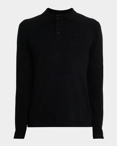 Monfrere Men's Pierce Cashmere Polo Shirt In Black
