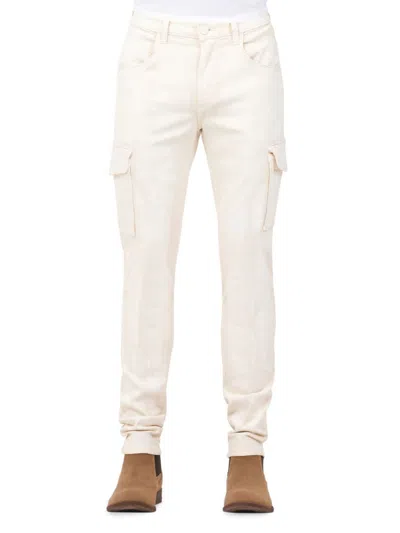 Monfrere Men's Preston Coated Cargo Jeans In White