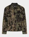 Monfrere Men's Tie-dye Trucker Jacket In Golden Amazon