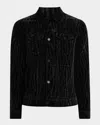 Monfrere Men's Tiger Denim Trucker Jacket In Noir Tigre