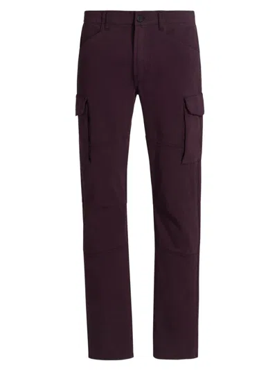 Monfrere Men's Trooper Stretch-denim Mid-rise Cargo Pants In Purple