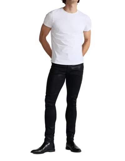 Monfrere Preston Coated Denim Cargo Pants In Noir In Black