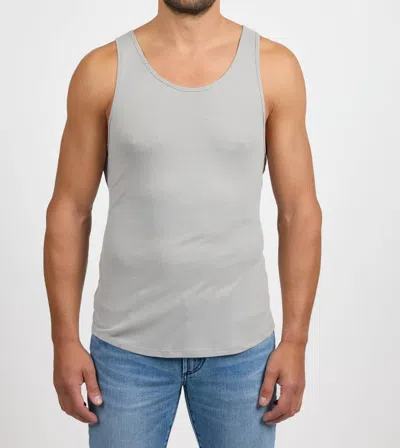 Monfrere Travis Scoop Neck Tank Top In Light Grey In Gray